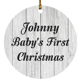 Johnny Baby's First Christmas - Circle Ornament F