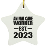 Animal Care Worker Established EST. 2023 - Star Ornament