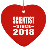 Scientist Since 2018 - Heart Ornament