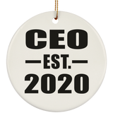 CEO Established EST. 2020 - Circle Ornament