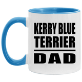 Kerry Blue Terrier Dad - 11oz Accent Mug Blue