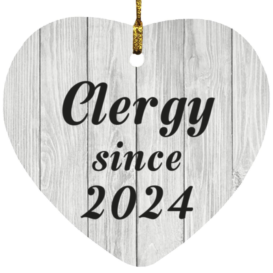 Clergy Since 2024 - Heart Ornament F