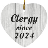 Clergy Since 2024 - Heart Ornament F
