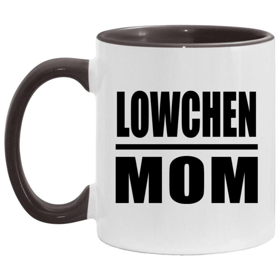 Lowchen Mom - 11oz Accent Mug Black