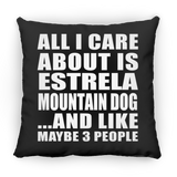 All I Care About Is Estrela Mountain Dog - Throw Pillow Black