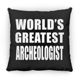 World's Greatest Archeologist - Throw Pillow Black