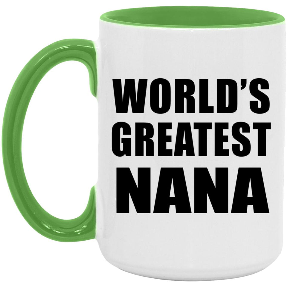 World's Greatest Nana - 15oz Accent Mug Green