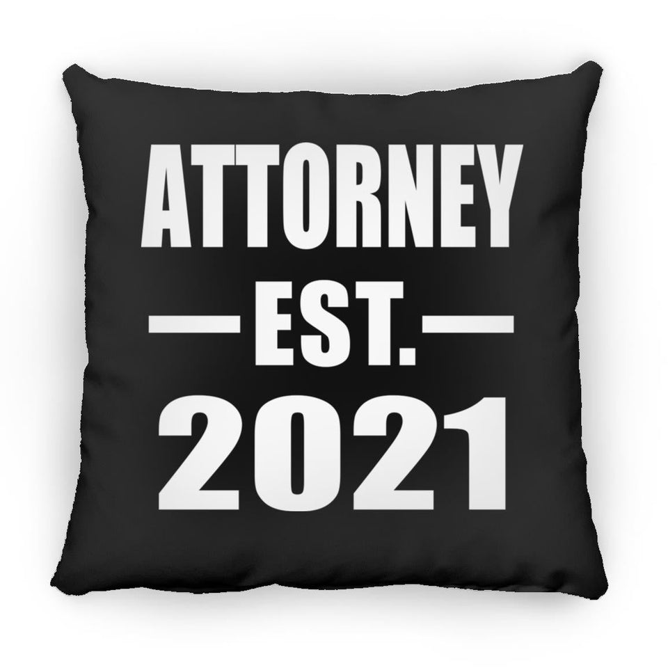 Attorney Established EST. 2021 - Throw Pillow Black