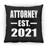 Attorney Established EST. 2021 - Throw Pillow Black