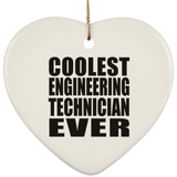 Coolest Engineering Technician Ever - Heart Ornament