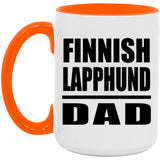 Finnish Lapphund Dad - 15oz Accent Mug Orange