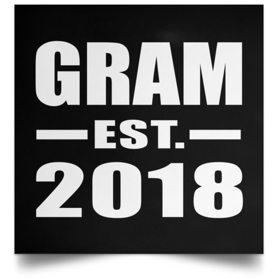 Gram Established EST. 2018 - Poster Square