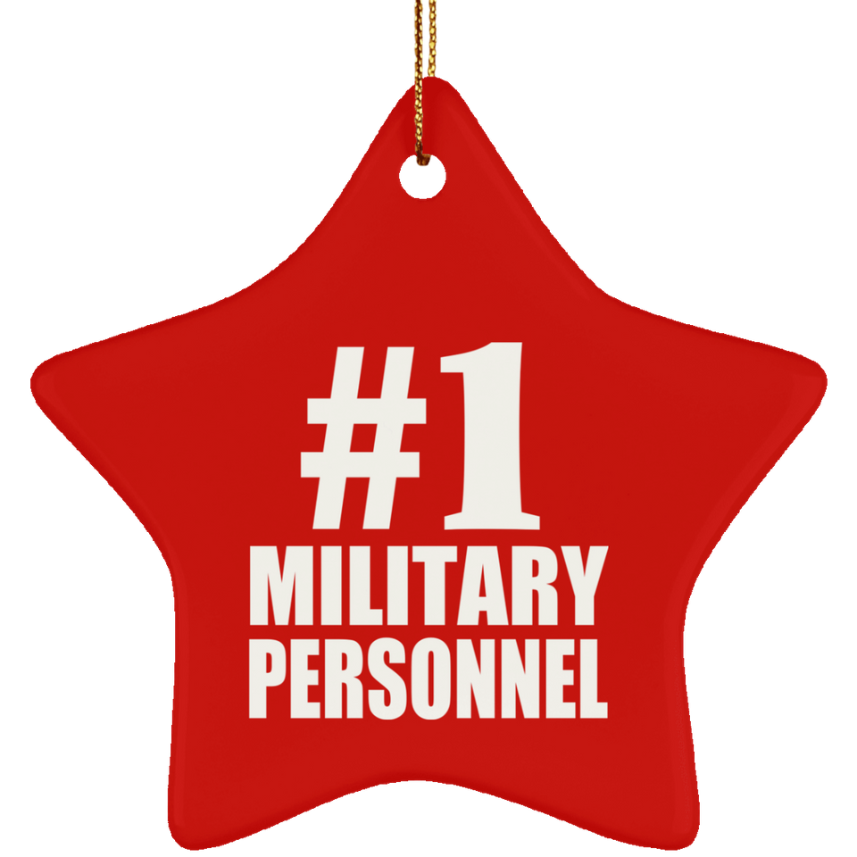 Number One #1 Military Personnel - Star Ornament