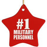 Number One #1 Military Personnel - Star Ornament