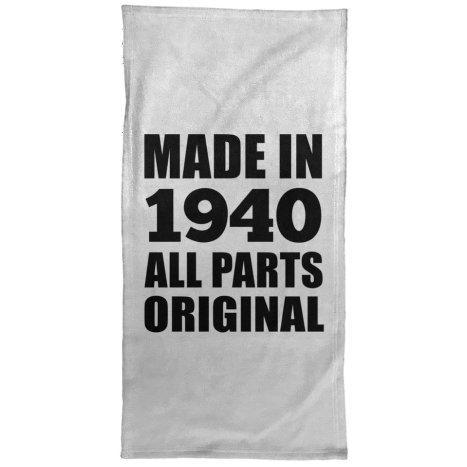 84th Birthday Made in 1940 All Parts Original - Hand Towel