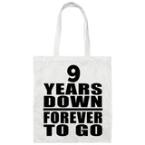 9th Anniversary 9 Years Down Forever to Go - Tote Bag White