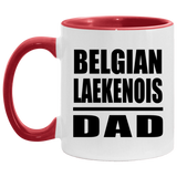 Belgian Laekenois Dad - 11oz Accent Mug Red
