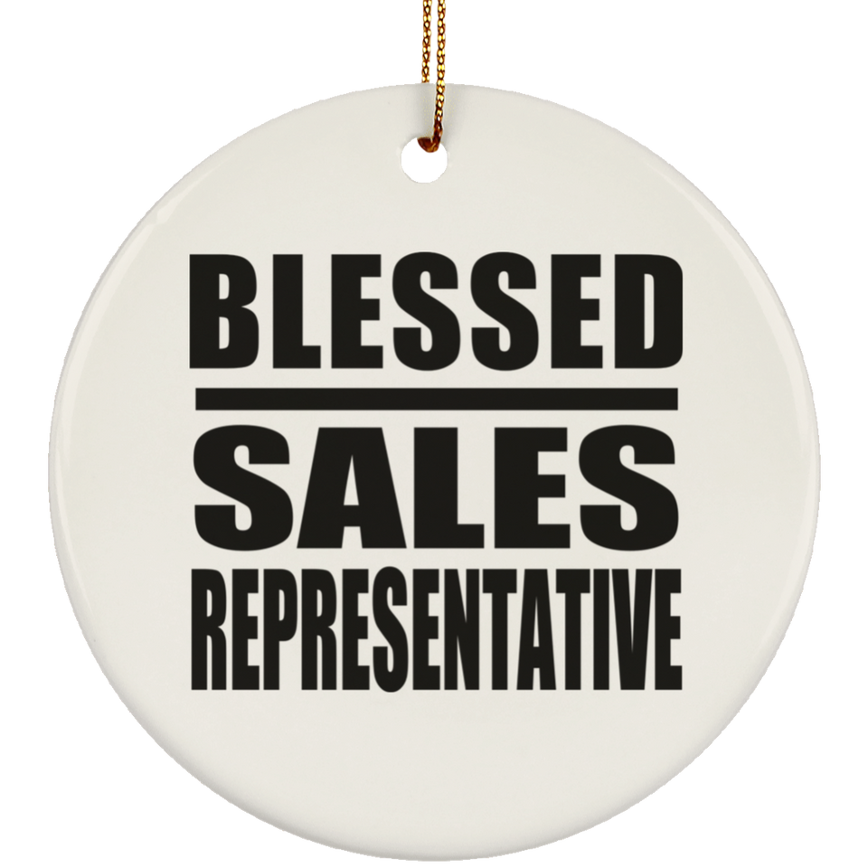 Blessed Sales Representative - Circle Ornament