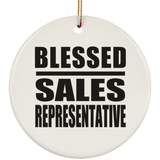 Blessed Sales Representative - Circle Ornament
