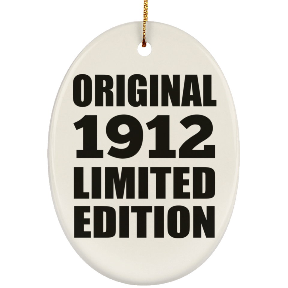 112th Birthday Original 1912 Limited Edition - Oval Ornament