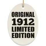 112th Birthday Original 1912 Limited Edition - Oval Ornament