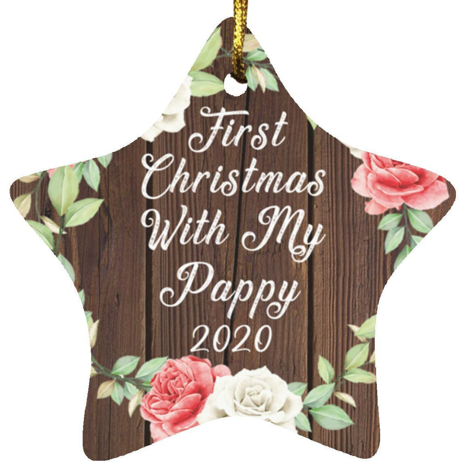 First Christmas With My Pappy 2020 - Star Ornament A
