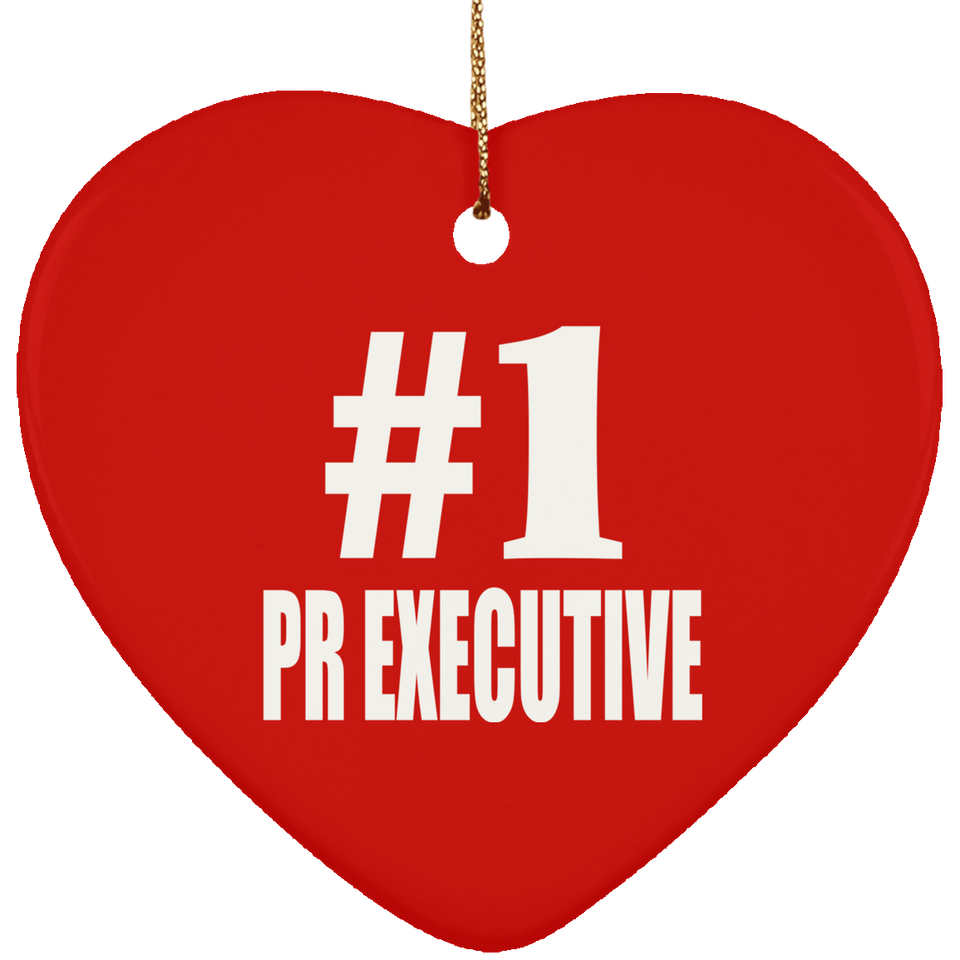 Number One #1 Pr Executive - Heart Ornament