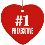 Number One #1 Pr Executive - Heart Ornament