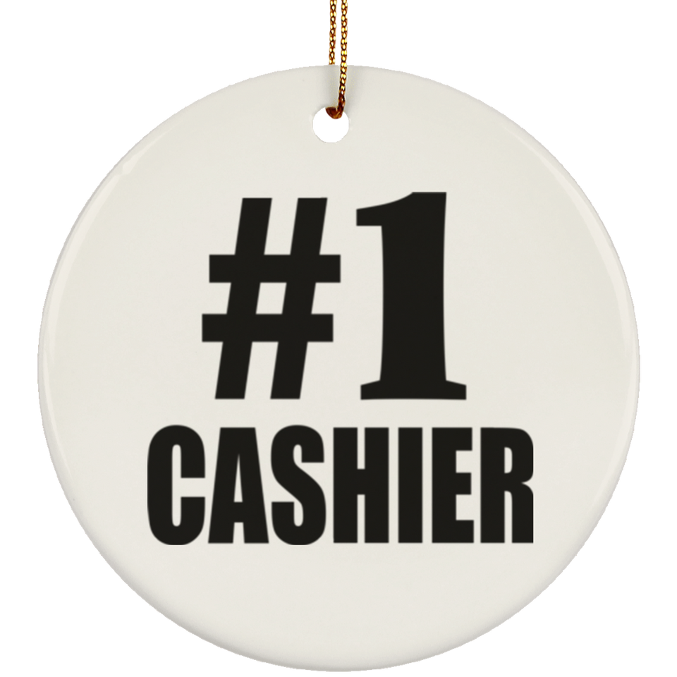 Number One #1 Cashier - Circle Ornament