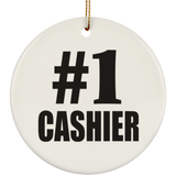 Number One #1 Cashier - Circle Ornament