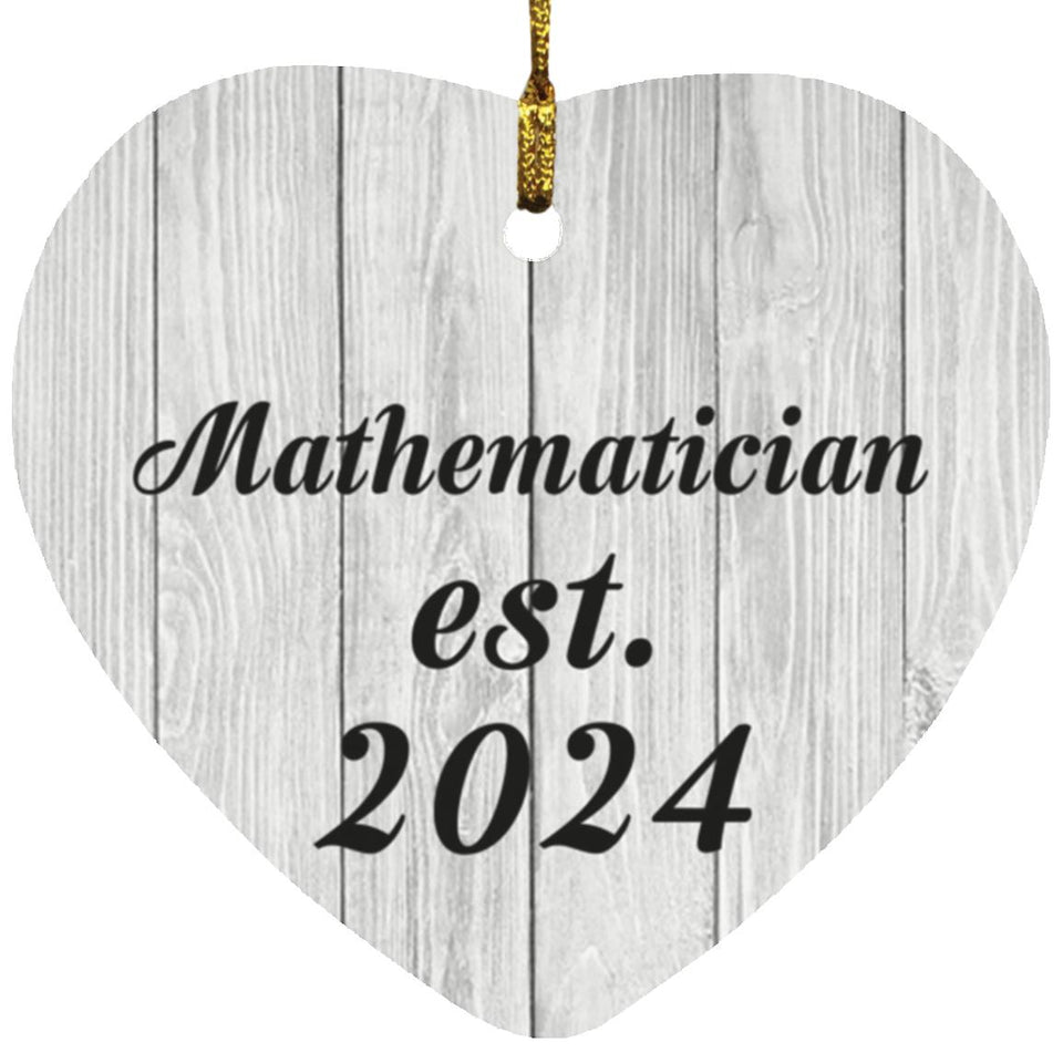 Mathematician Established Est. 2024 - Heart Ornament F