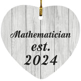 Mathematician Established Est. 2024 - Heart Ornament F