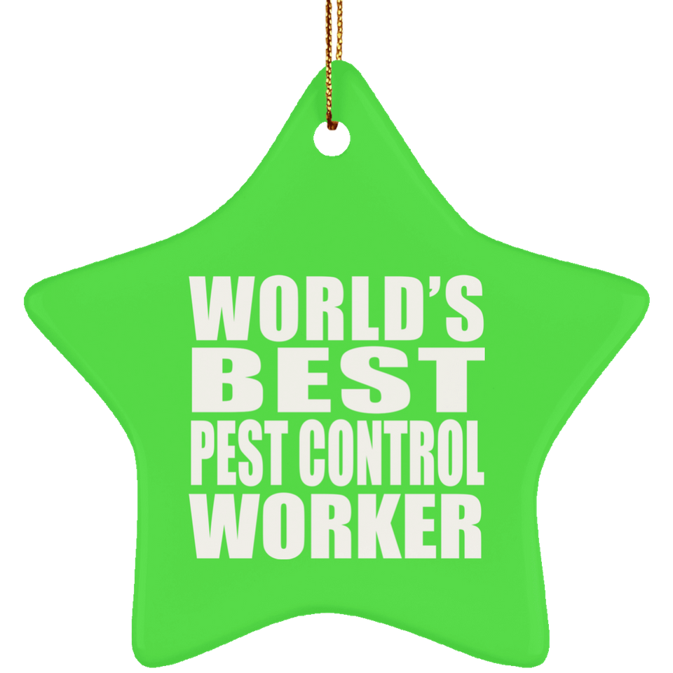 World's Best Pest Control Worker - Star Ornament