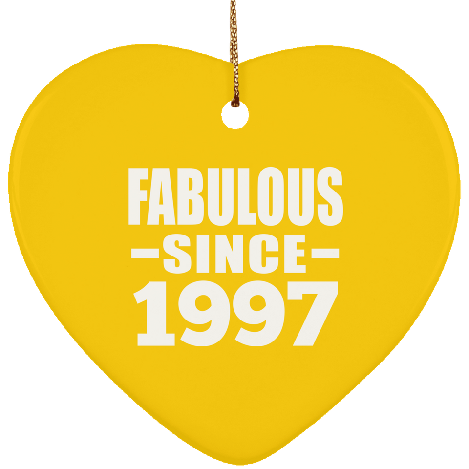 27th Birthday Fabulous Since 1997 - Heart Ornament