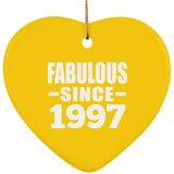 27th Birthday Fabulous Since 1997 - Heart Ornament