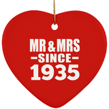 89th Anniversary Mr & Mrs Since 1935 - Heart Ornament