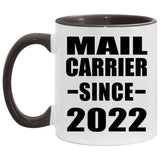 Mail Carrier Since 2022 - 11oz Accent Mug Black