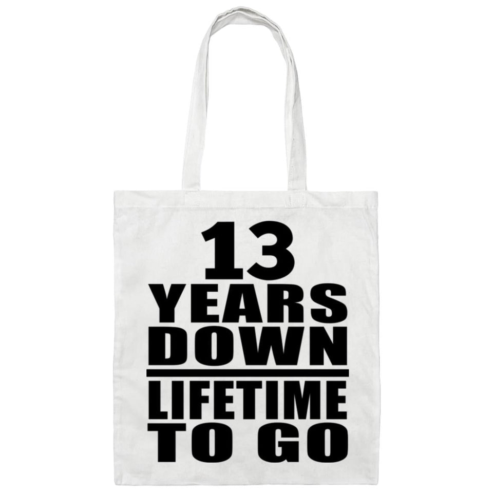 13th Anniversary 13 Years Down Lifetime To Go - Tote Bag White