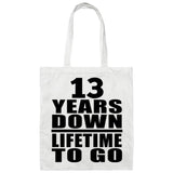 13th Anniversary 13 Years Down Lifetime To Go - Tote Bag White