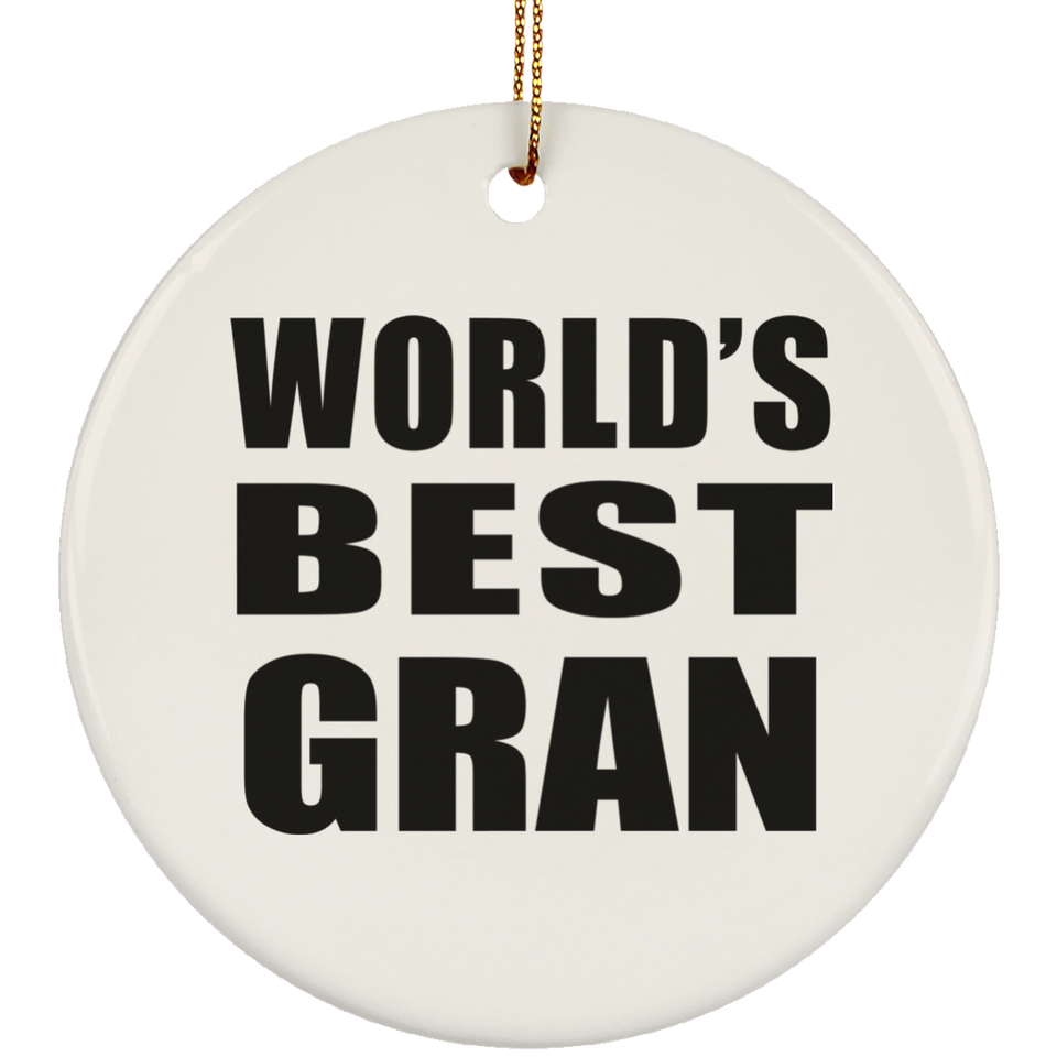 World's Best Gran - Circle Ornament