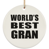 World's Best Gran - Circle Ornament