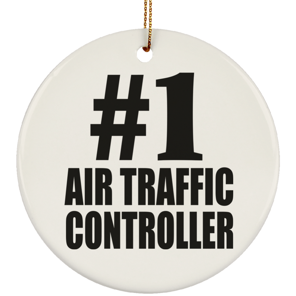 Number One #1 Air Traffic Controller - Circle Ornament