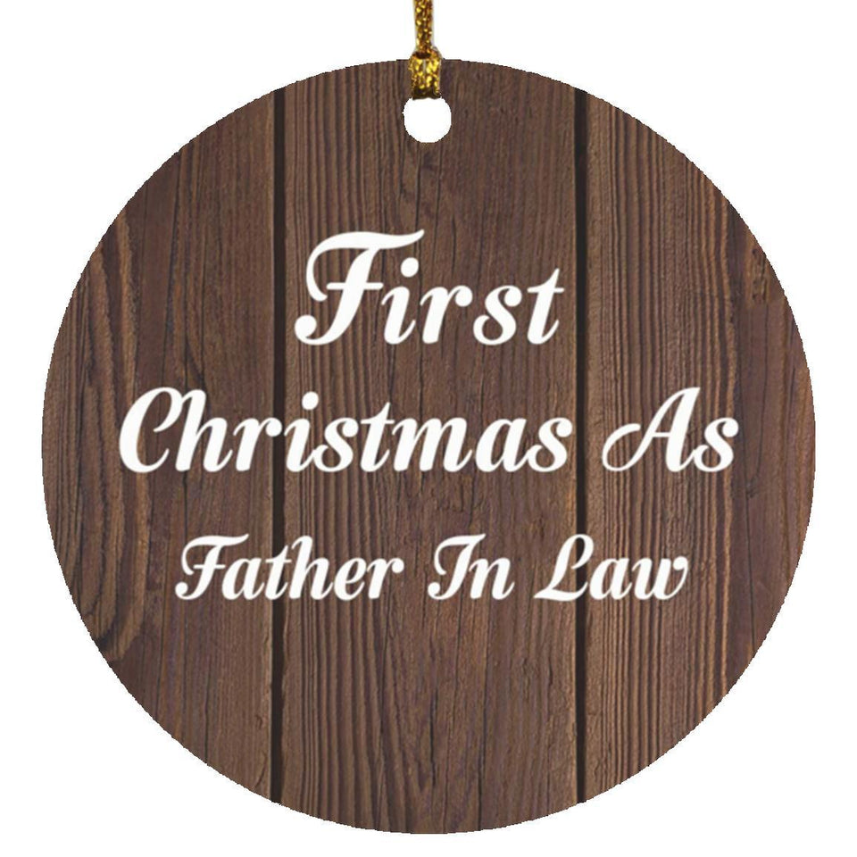 First Christmas As Father In Law - Circle Ornament D