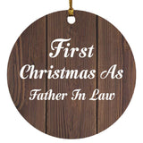 First Christmas As Father In Law - Circle Ornament D