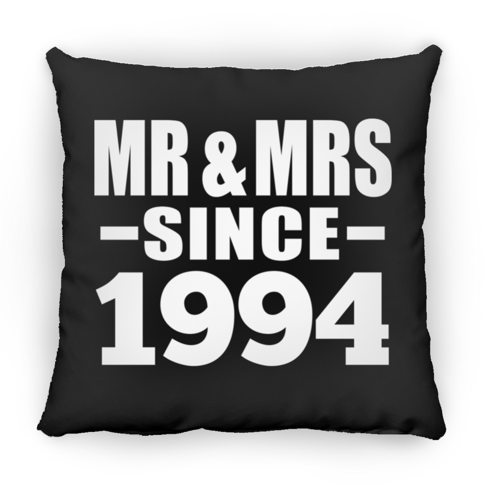 30th Anniversary Mr & Mrs Since 1994 - Throw Pillow Black