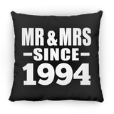 30th Anniversary Mr & Mrs Since 1994 - Throw Pillow Black