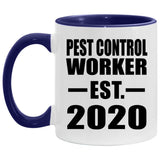 Pest Control Worker Established EST. 2020 - 11oz Accent Mug Purple