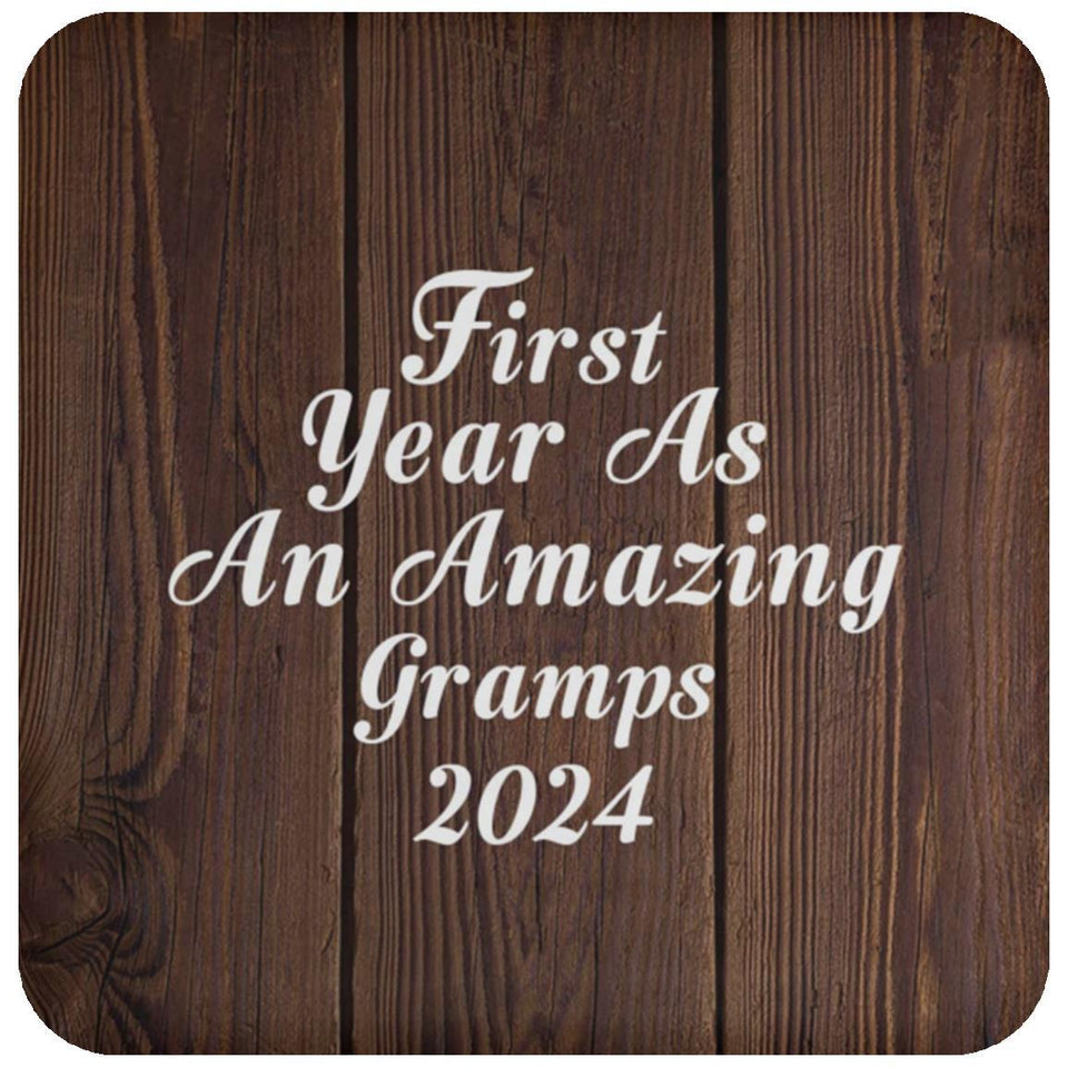 First Year As An Amazing Gramps 2024 - Drink Coaster D
