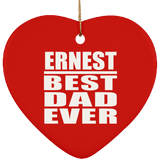Ernest Best Dad Ever - Heart Ornament