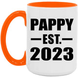 Pappy Established EST. 2023 - 15oz Accent Mug Orange